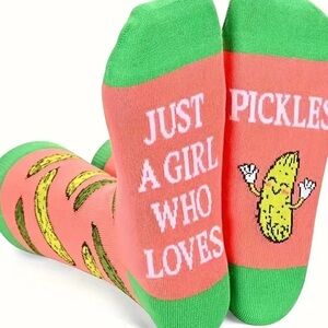 Fun Pickle Themed Socks